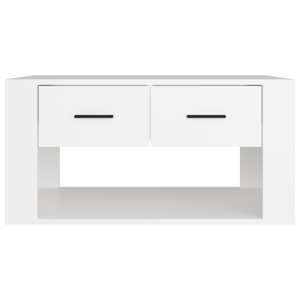Salontafel 80x50x40 cm bewerkt hout wit is nu te koop bij PeponiXL, paradijselijk wonen!