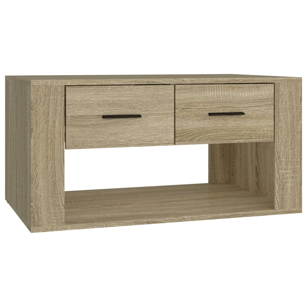 Salontafel 80x50x40 cm bewerkt hout sonoma eikenkleurig is nu te koop bij PeponiXL, paradijselijk wonen!