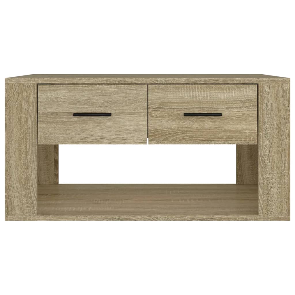 Salontafel 80x50x40 cm bewerkt hout sonoma eikenkleurig is nu te koop bij PeponiXL, paradijselijk wonen!