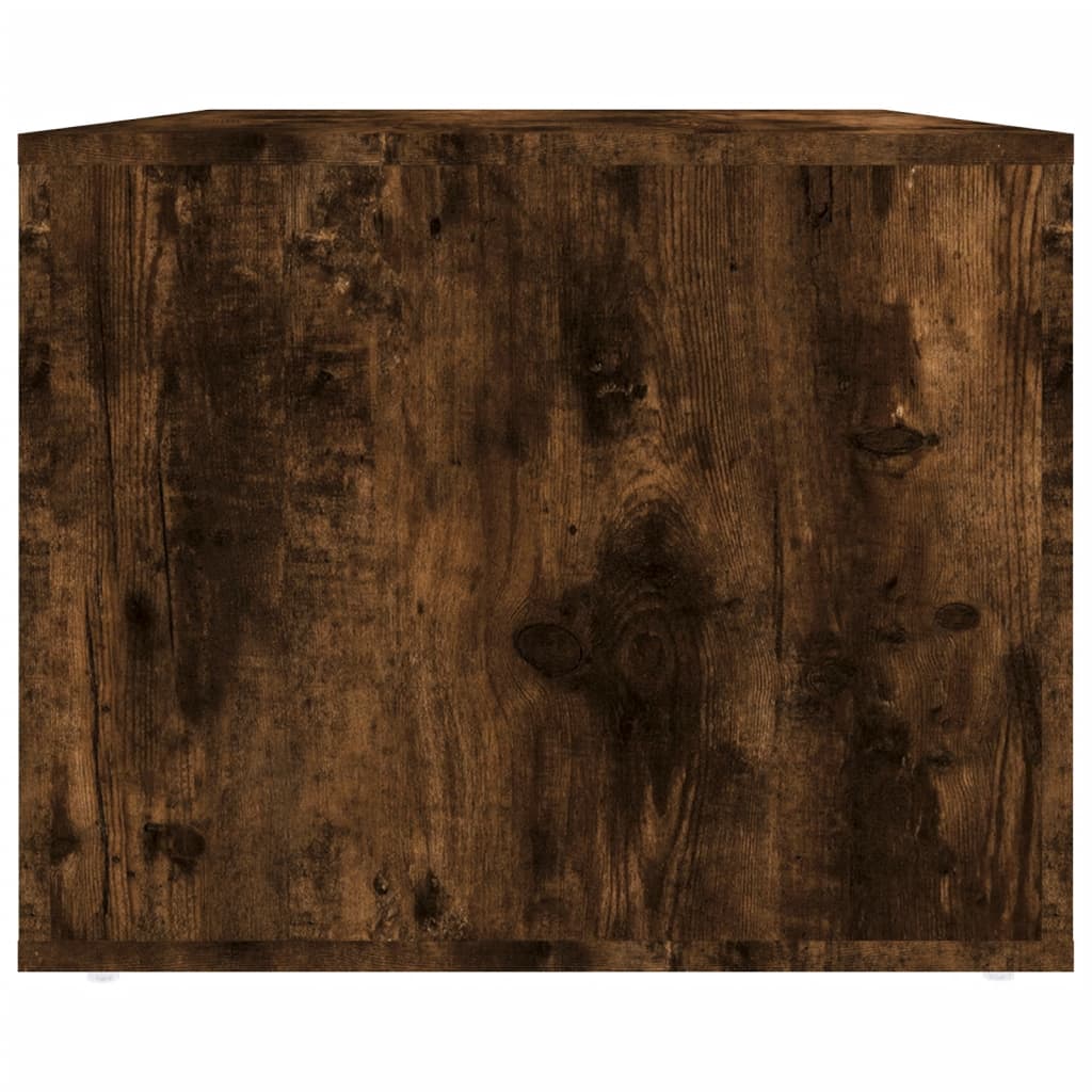 Salontafel 80x50x40 cm bewerkt hout gerookt eikenkleurig is nu te koop bij PeponiXL, paradijselijk wonen!