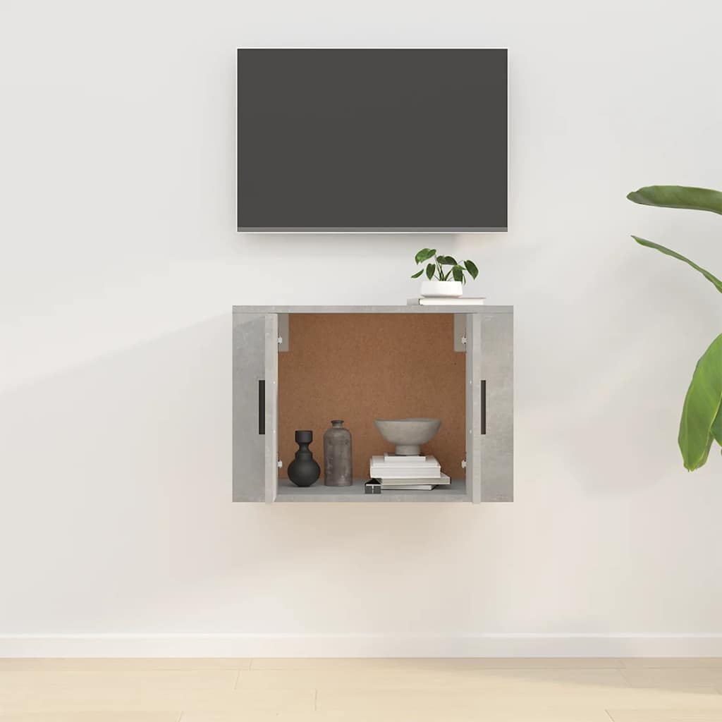 Tv-wandmeubel 57x34,5x40 cm betongrijs is nu te koop bij PeponiXL, paradijselijk wonen!