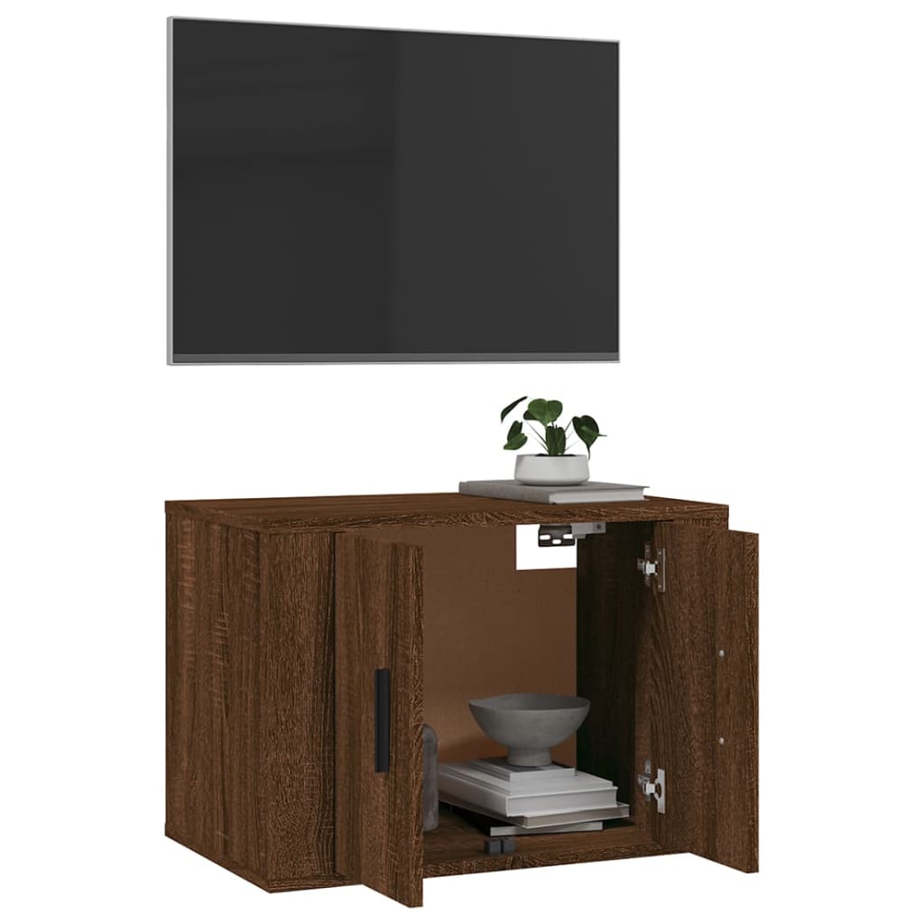 Tv-wandmeubel 57x34,5x40 cm bruin eikenkleur is nu te koop bij PeponiXL, paradijselijk wonen!