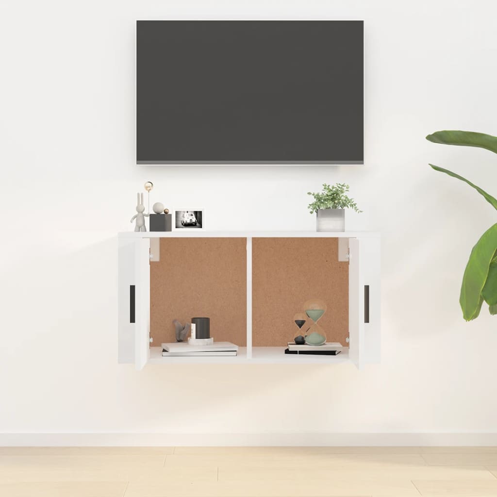 Tv-wandmeubel 80x34,5x40 cm hoogglans wit is nu te koop bij PeponiXL, paradijselijk wonen!