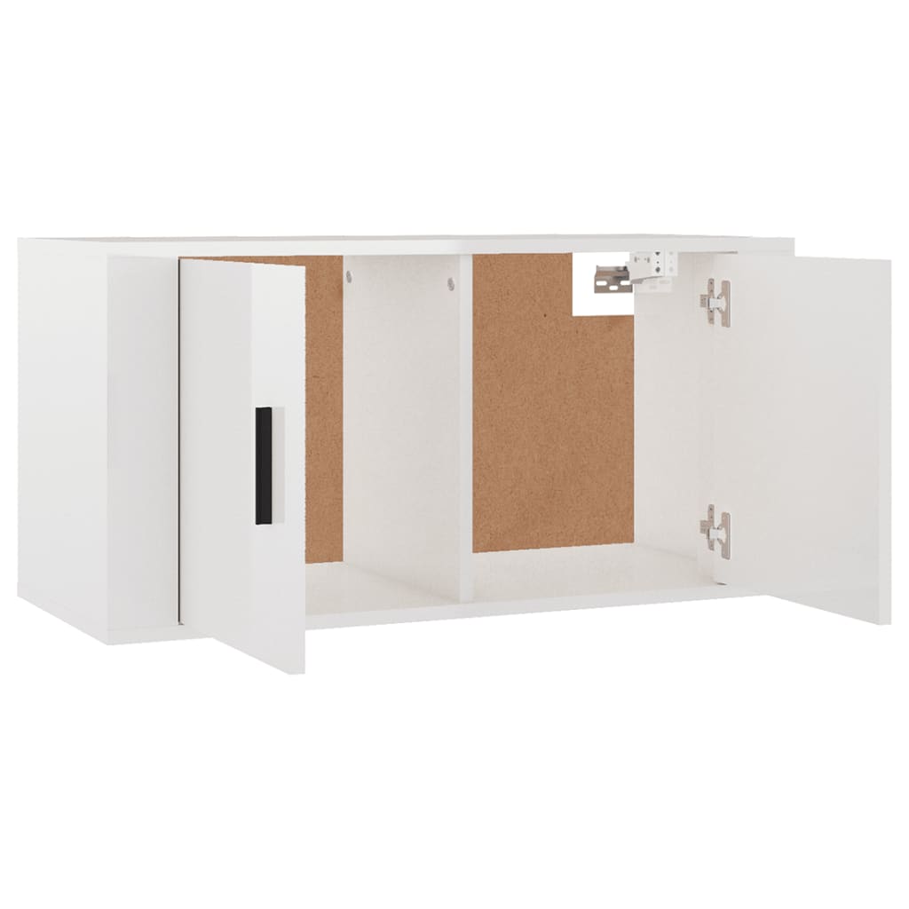 Tv-wandmeubel 80x34,5x40 cm hoogglans wit is nu te koop bij PeponiXL, paradijselijk wonen!