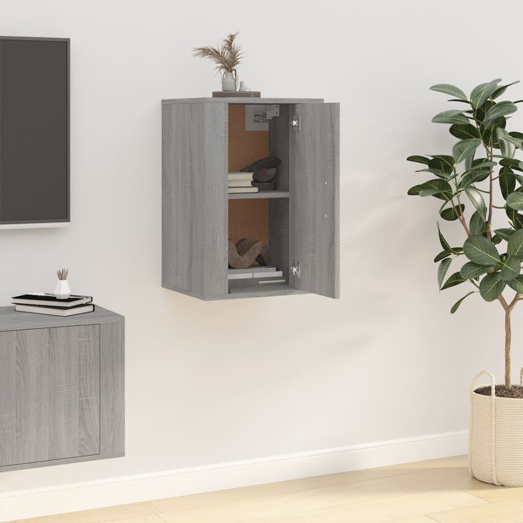 Tv-wandmeubel 40x34,5x60 cm grijs sonoma eikenkleurig is nu te koop bij PeponiXL, paradijselijk wonen!