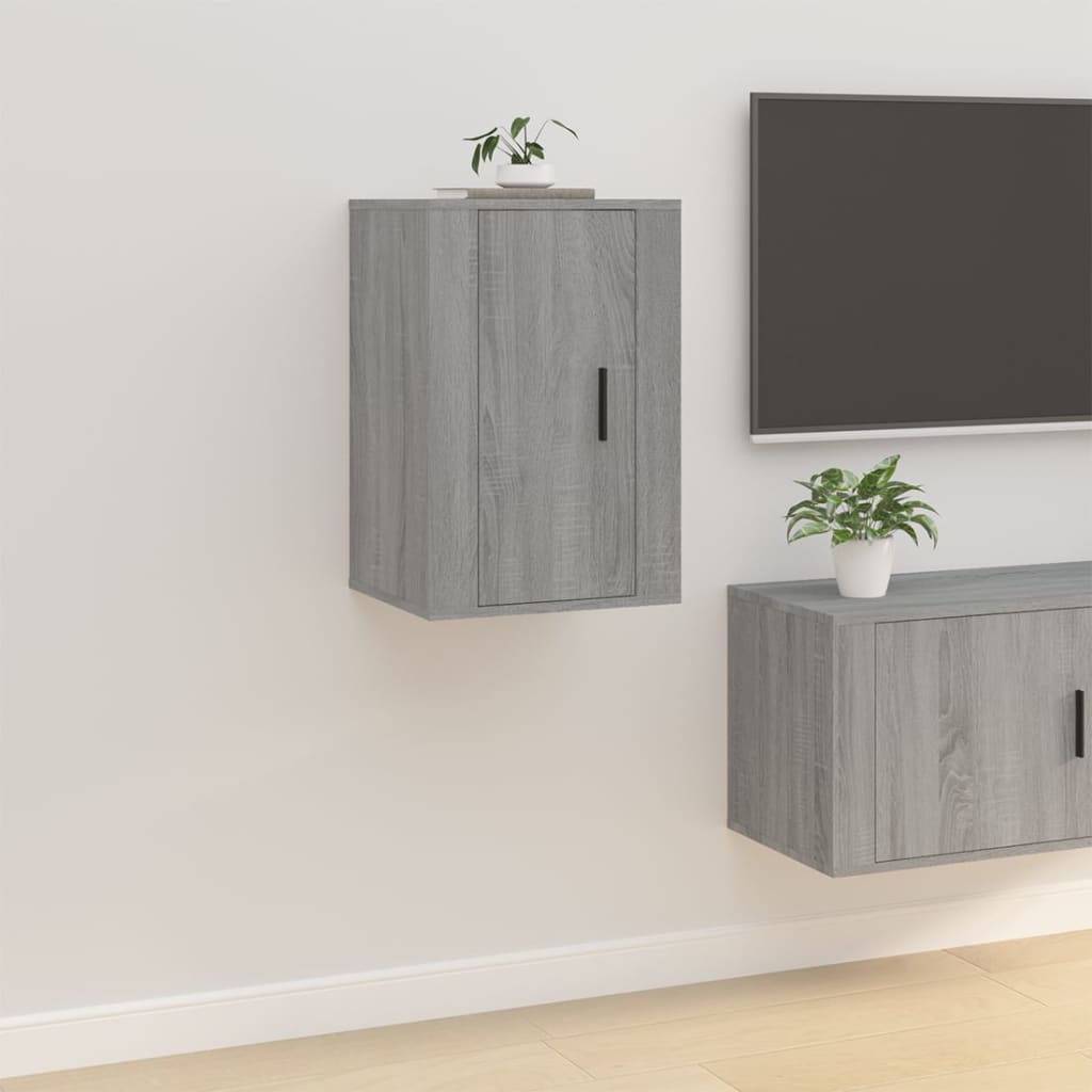 Tv-wandmeubel 40x34,5x60 cm grijs sonoma eikenkleurig is nu te koop bij PeponiXL, paradijselijk wonen!