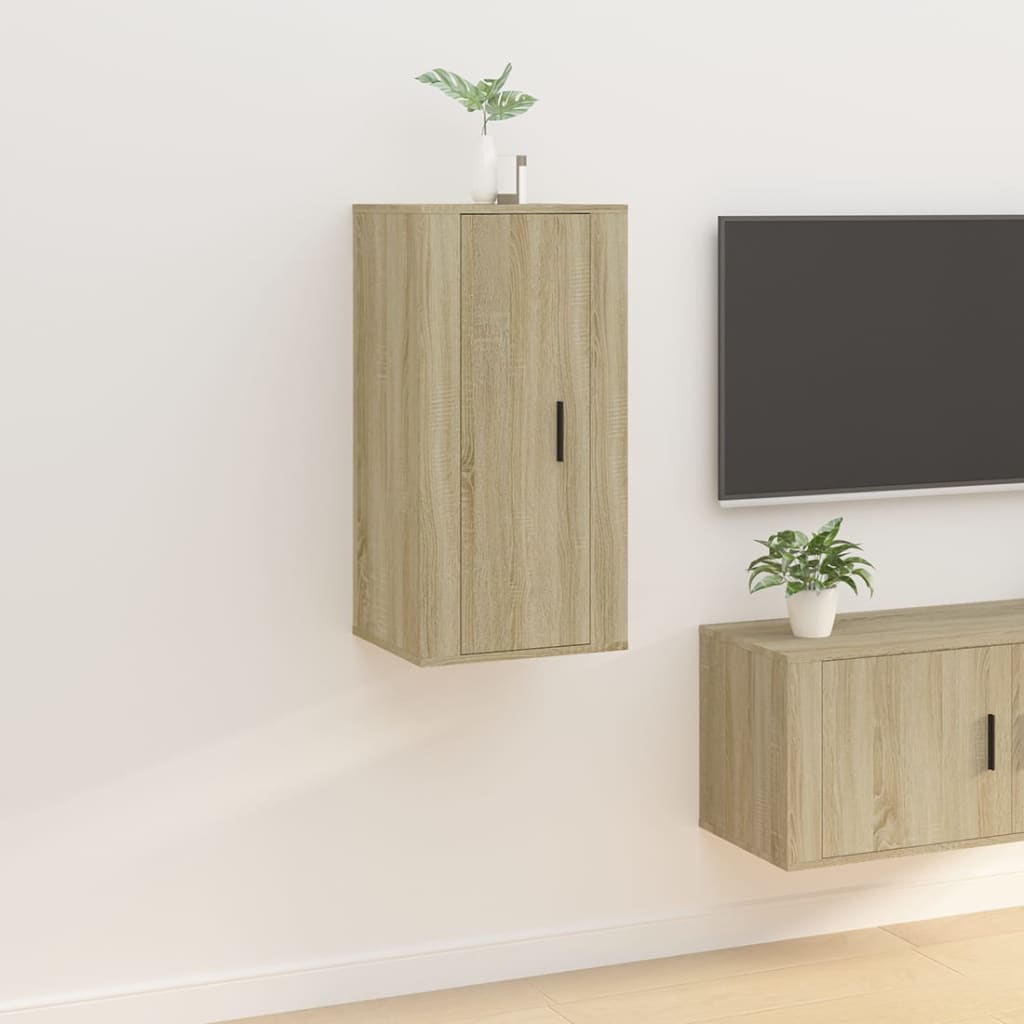 Tv-wandmeubel 40x34,5x80 cm sonoma eikenkleurig is nu te koop bij PeponiXL, paradijselijk wonen!