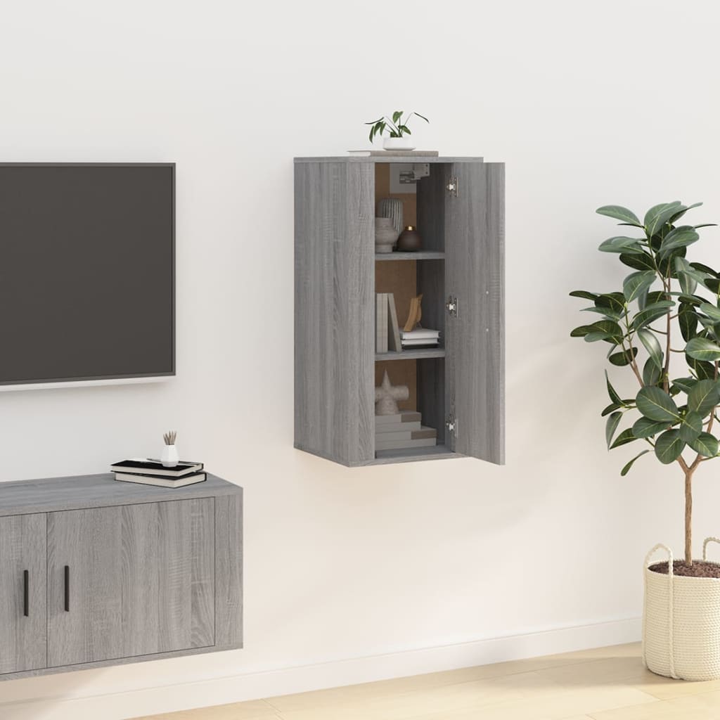 Tv-wandmeubel 40x34,5x80 cm grijs sonoma eikenkleurig is nu te koop bij PeponiXL, paradijselijk wonen!