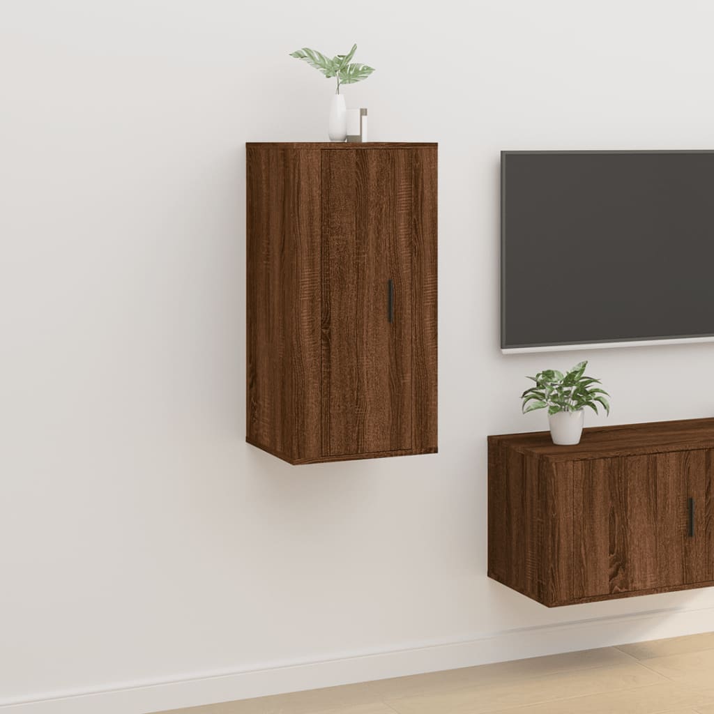 Tv-wandmeubel 40x34,5x80 cm bruin eikenkleur is nu te koop bij PeponiXL, paradijselijk wonen!