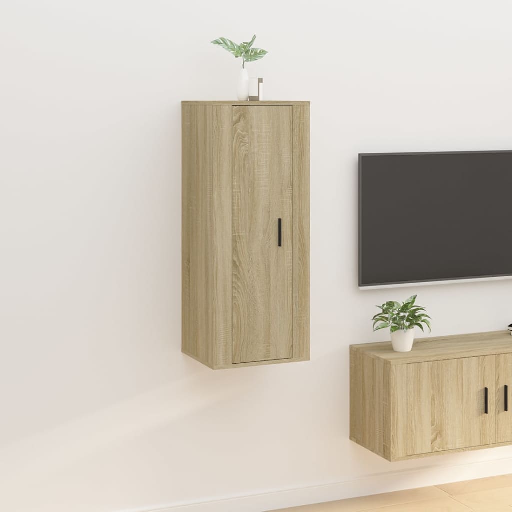 Tv-wandmeubel 40x34,5x100 cm sonoma eikenkleurig is nu te koop bij PeponiXL, paradijselijk wonen!