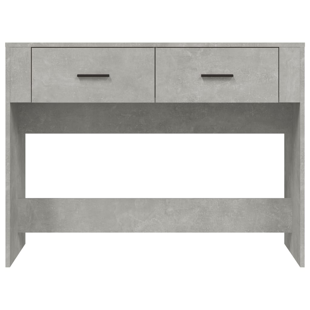 Wandtafel 100x39x75 cm bewerkt hout betongrijs is nu te koop bij PeponiXL, paradijselijk wonen!