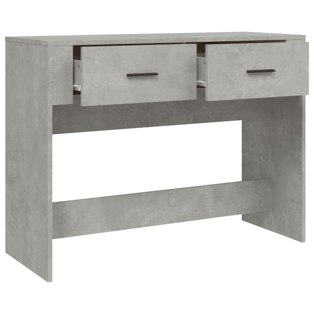 Wandtafel 100x39x75 cm bewerkt hout betongrijs is nu te koop bij PeponiXL, paradijselijk wonen!