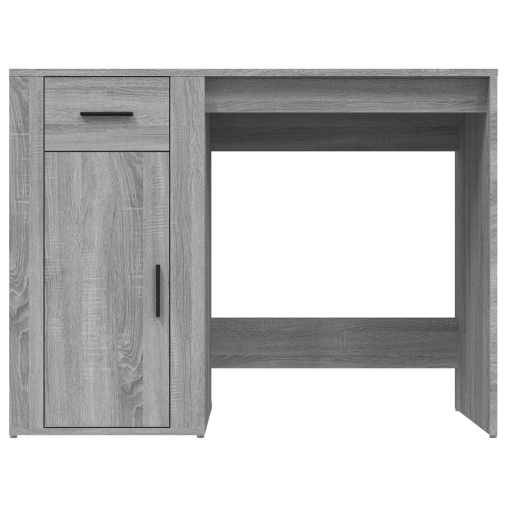 Bureau 100x49x75 cm bewerkt hout grijs sonoma eikenkleurig is nu te koop bij PeponiXL, paradijselijk wonen!