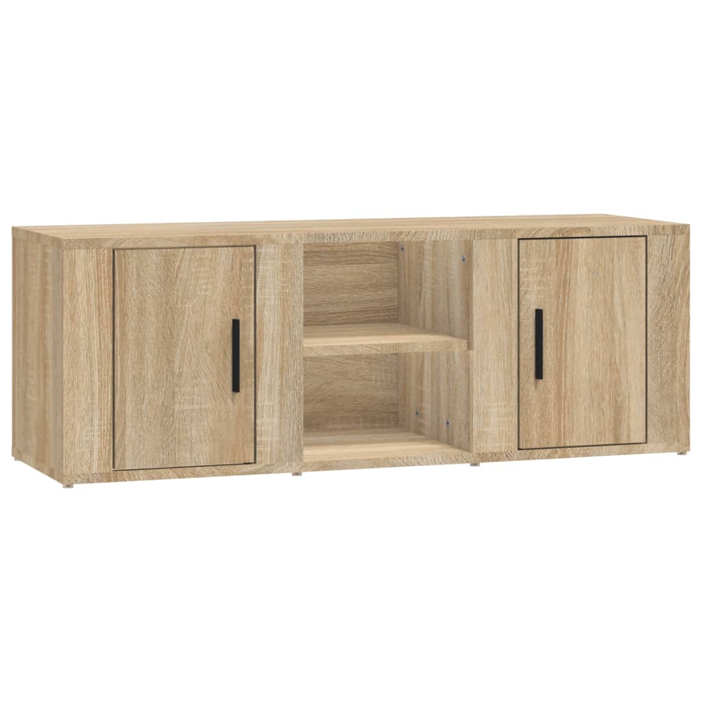 Tv-meubel 100x31,5x35 cm bewerkt hout sonoma eikenkleurig is nu te koop bij PeponiXL, paradijselijk wonen!