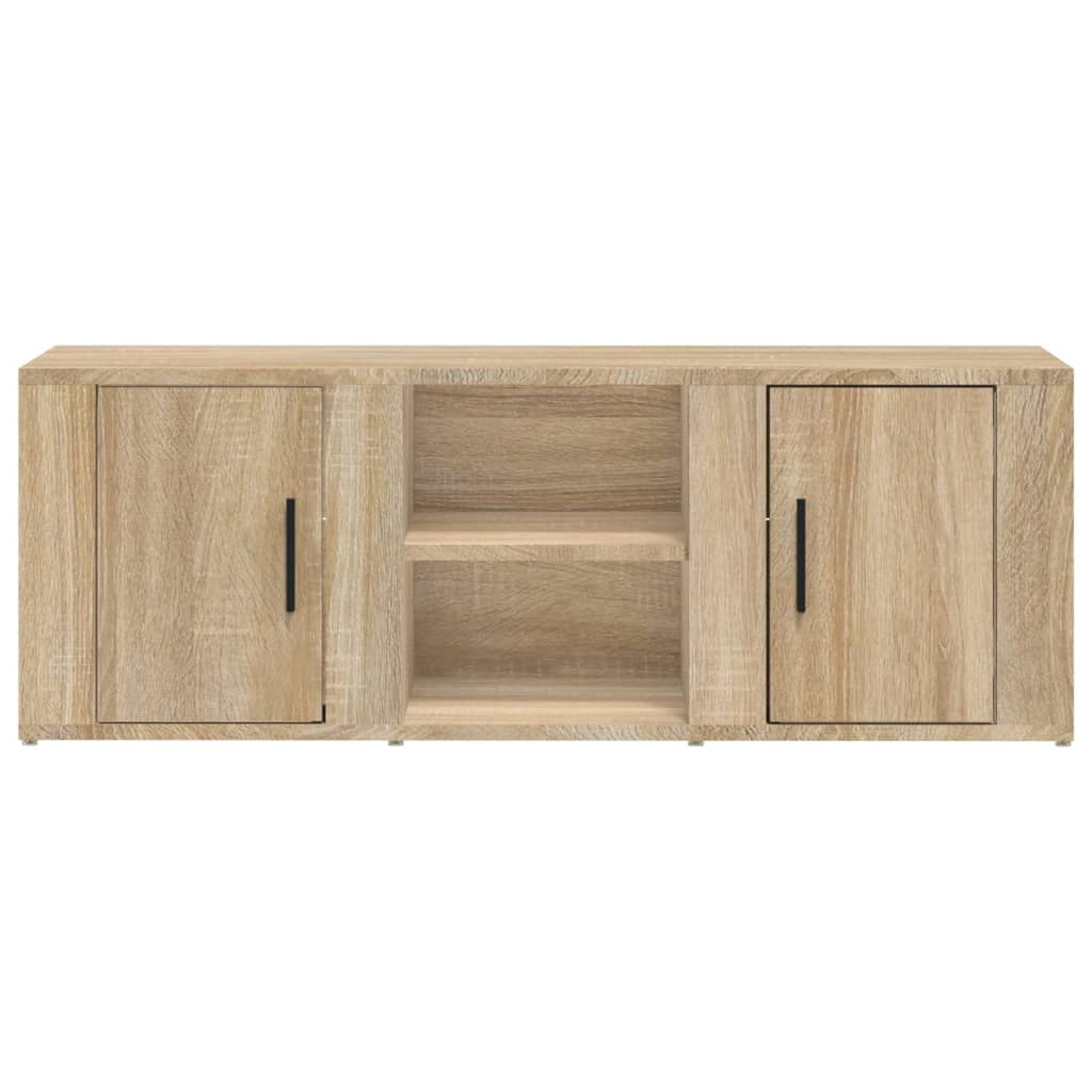 Tv-meubel 100x31,5x35 cm bewerkt hout sonoma eikenkleurig is nu te koop bij PeponiXL, paradijselijk wonen!