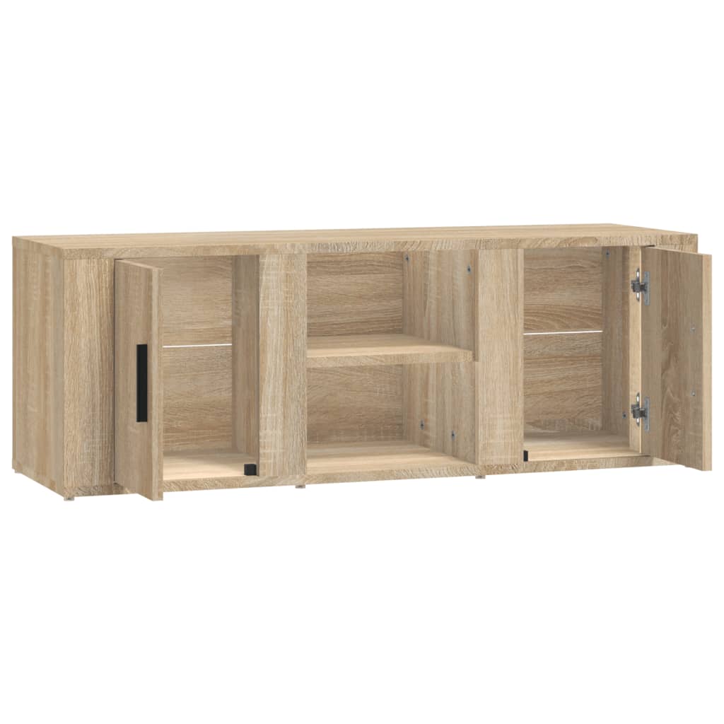 Tv-meubel 100x31,5x35 cm bewerkt hout sonoma eikenkleurig is nu te koop bij PeponiXL, paradijselijk wonen!