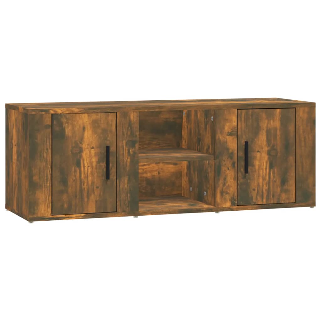 Tv-meubel 100x31,5x35 cm bewerkt hout gerookt eikenkleurig is nu te koop bij PeponiXL, paradijselijk wonen!