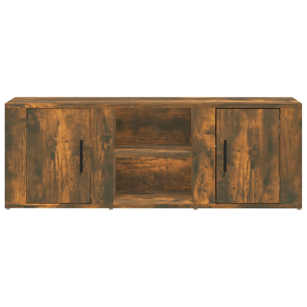 Tv-meubel 100x31,5x35 cm bewerkt hout gerookt eikenkleurig is nu te koop bij PeponiXL, paradijselijk wonen!