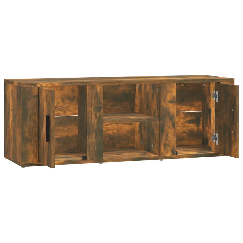 Tv-meubel 100x31,5x35 cm bewerkt hout gerookt eikenkleurig is nu te koop bij PeponiXL, paradijselijk wonen!