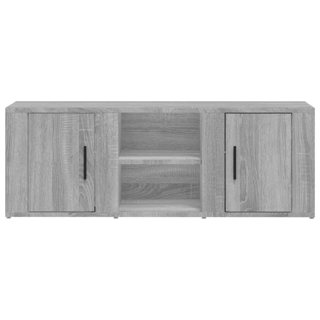 Tv-meubel 100x31,5x35 cm bewerkt hout grijs sonoma eikenkleurig is nu te koop bij PeponiXL, paradijselijk wonen!