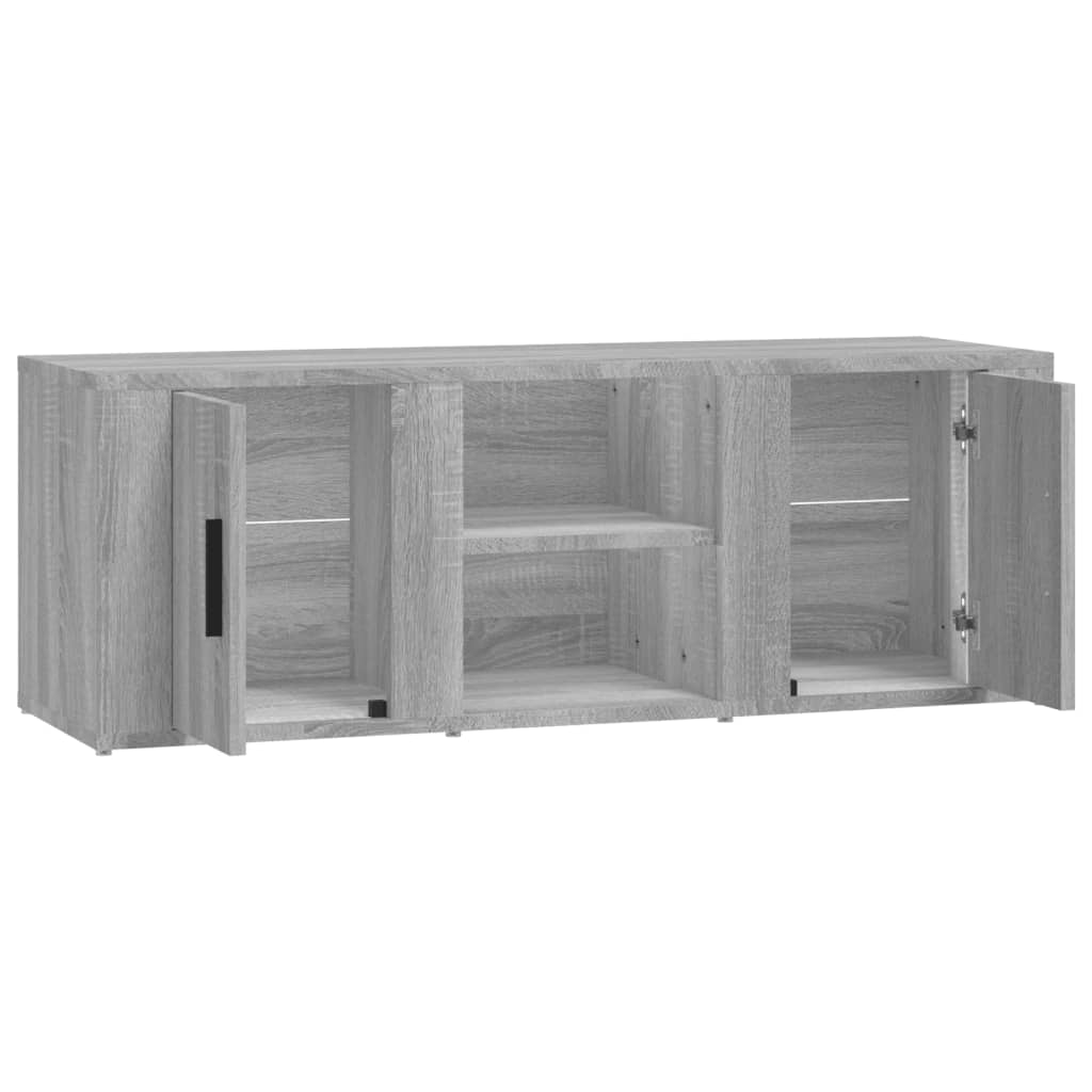 Tv-meubel 100x31,5x35 cm bewerkt hout grijs sonoma eikenkleurig is nu te koop bij PeponiXL, paradijselijk wonen!