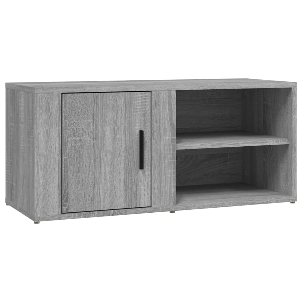 Tv-meubel 80x31,5x36 cm bewerkt hout grijs sonoma eikenkleurig is nu te koop bij PeponiXL, paradijselijk wonen!