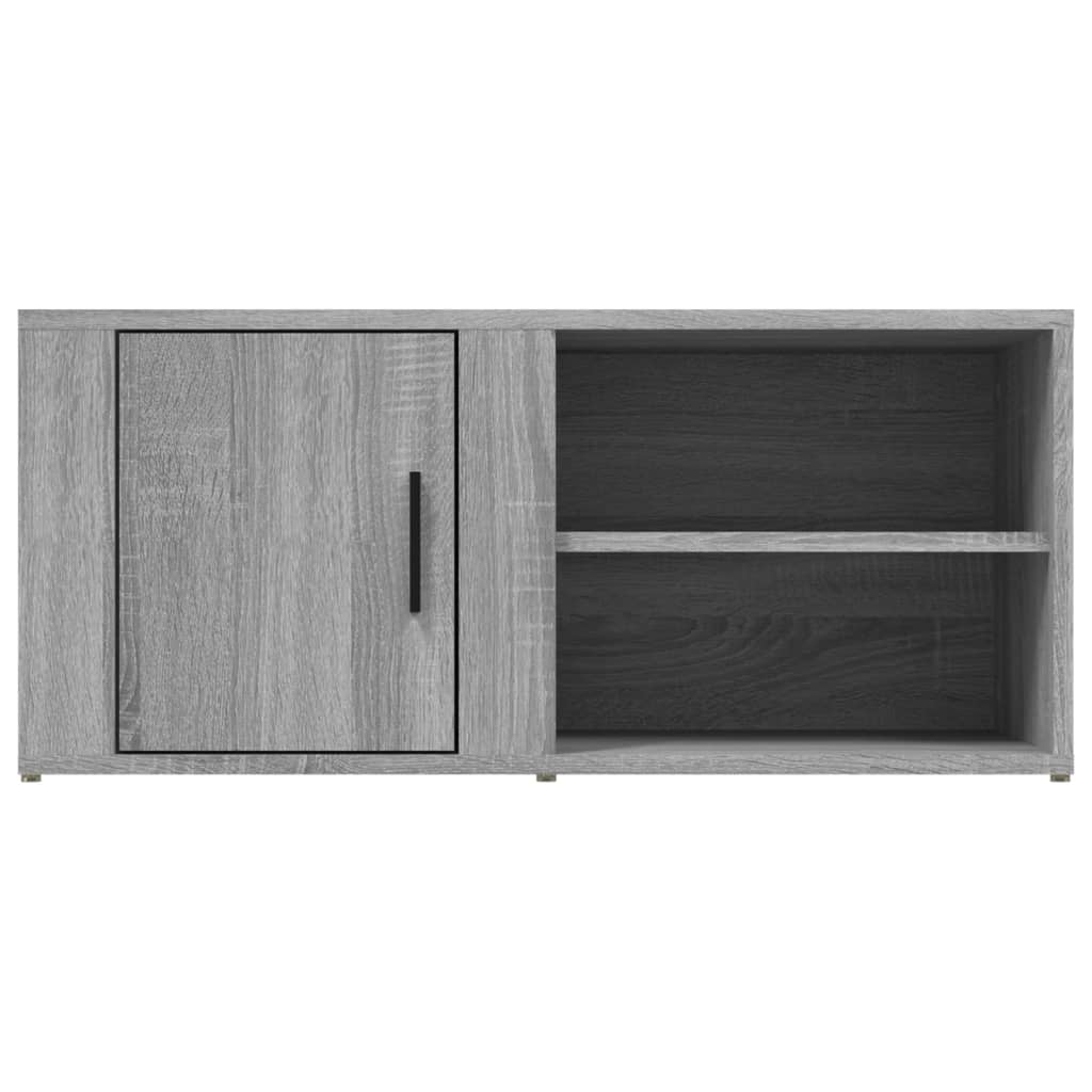 Tv-meubel 80x31,5x36 cm bewerkt hout grijs sonoma eikenkleurig is nu te koop bij PeponiXL, paradijselijk wonen!