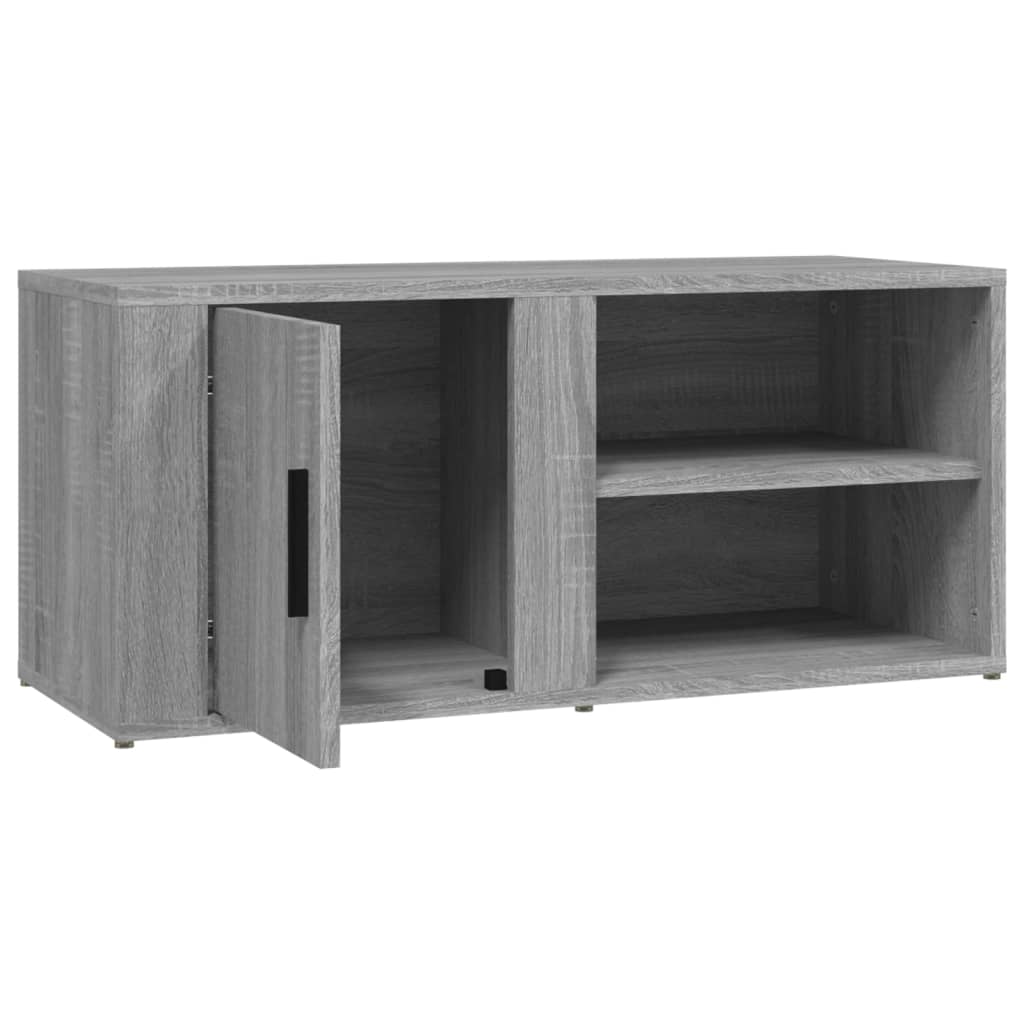 Tv-meubel 80x31,5x36 cm bewerkt hout grijs sonoma eikenkleurig is nu te koop bij PeponiXL, paradijselijk wonen!