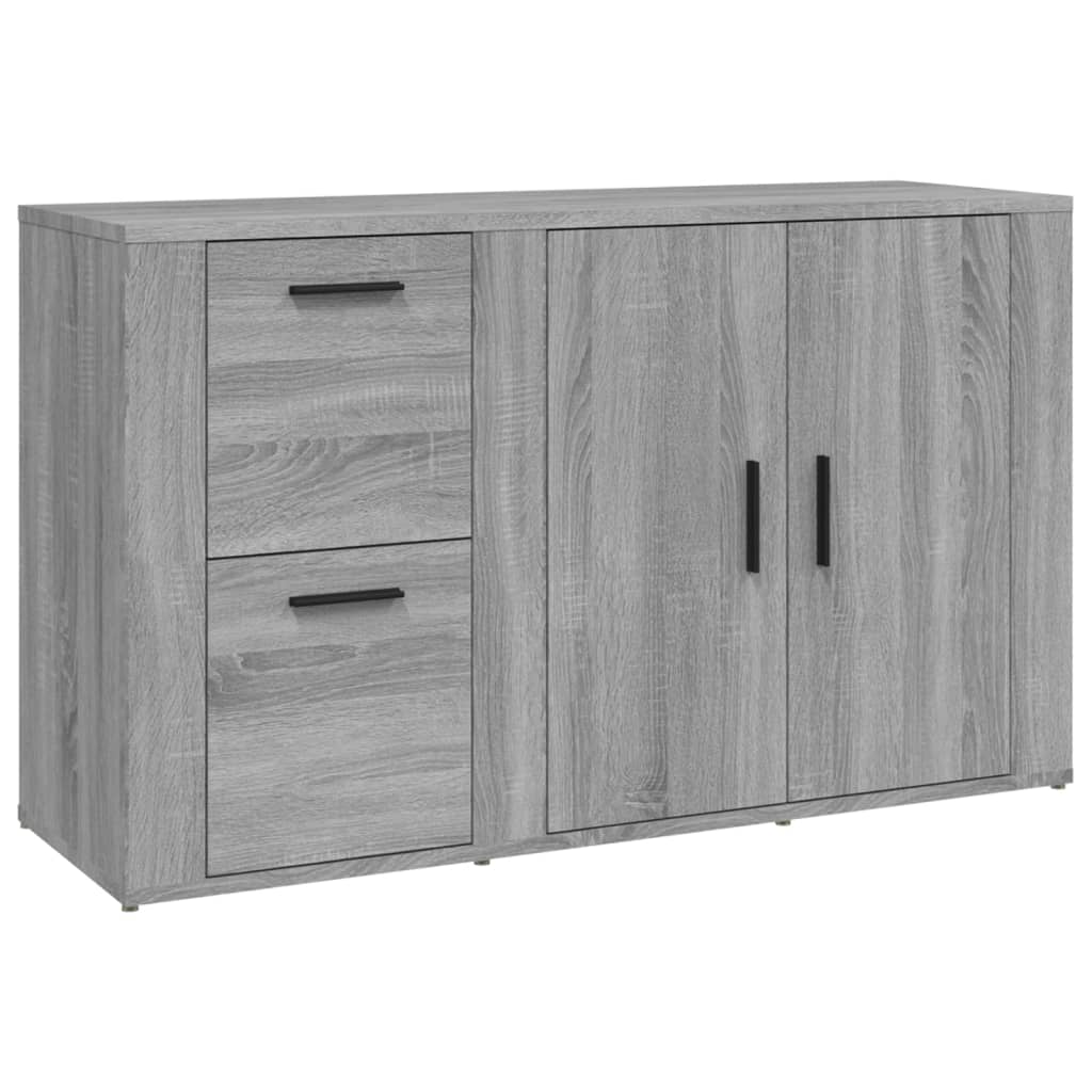 Dressoir 100x33x59,5 cm bewerkt hout grijs sonoma eikenkleurig is nu te koop bij PeponiXL, paradijselijk wonen!