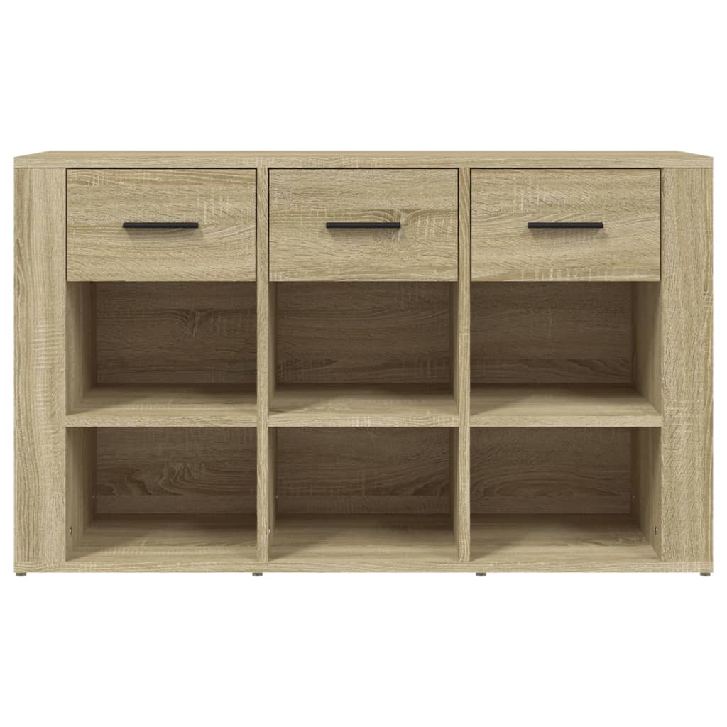 Dressoir 100x30x59,5 cm bewerkt hout sonoma eikenkleurig is nu te koop bij PeponiXL, paradijselijk wonen!