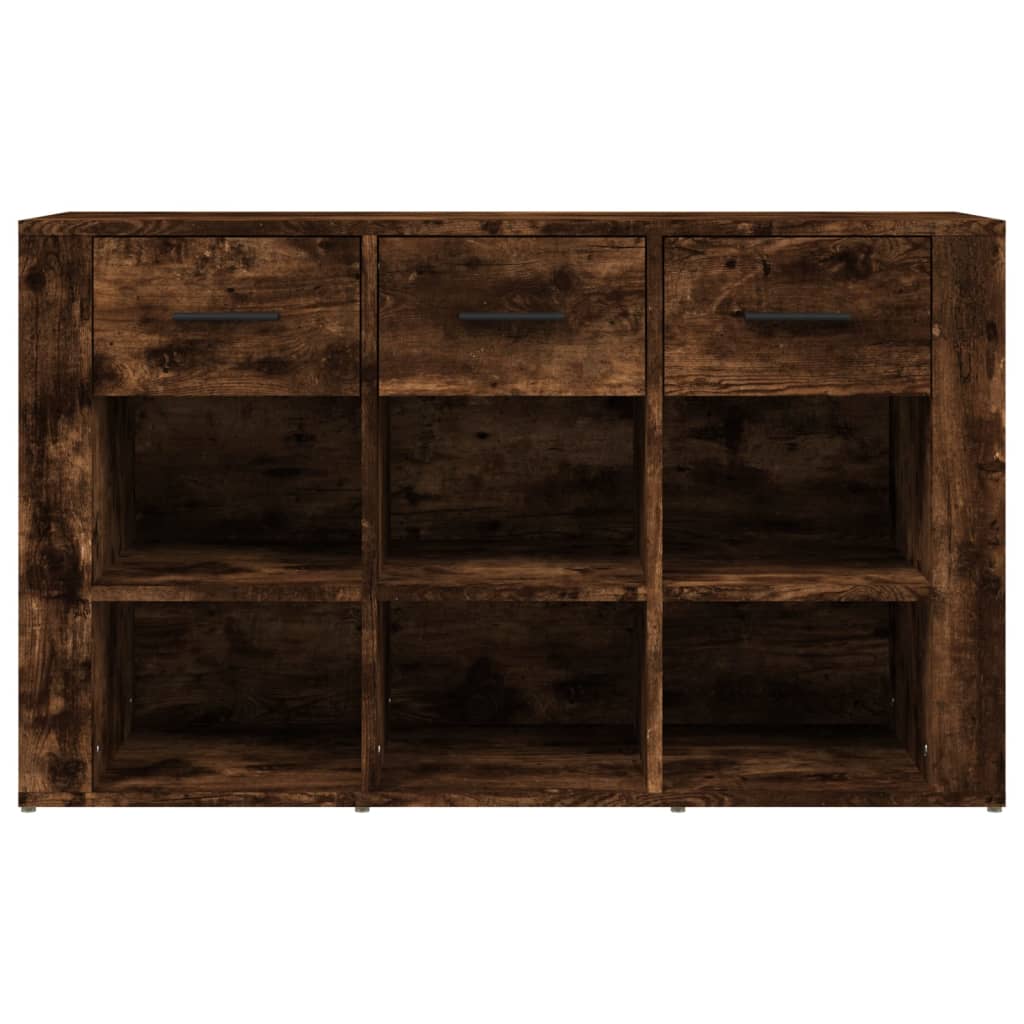 Dressoir 100x30x59,5 cm bewerkt hout gerookt eikenkleurig is nu te koop bij PeponiXL, paradijselijk wonen!
