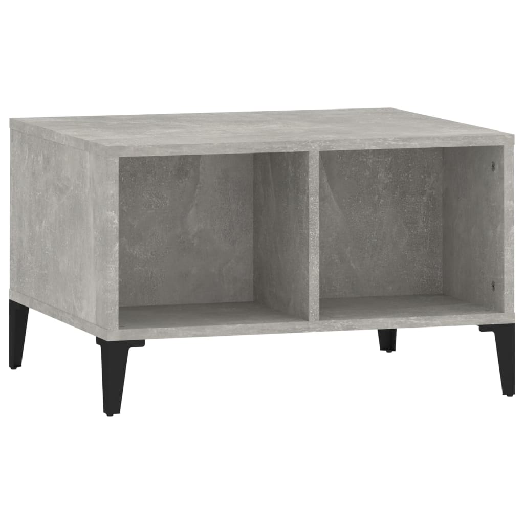 Salontafel 60x50x36,5 cm bewerkt hout betongrijs is nu te koop bij PeponiXL, paradijselijk wonen!