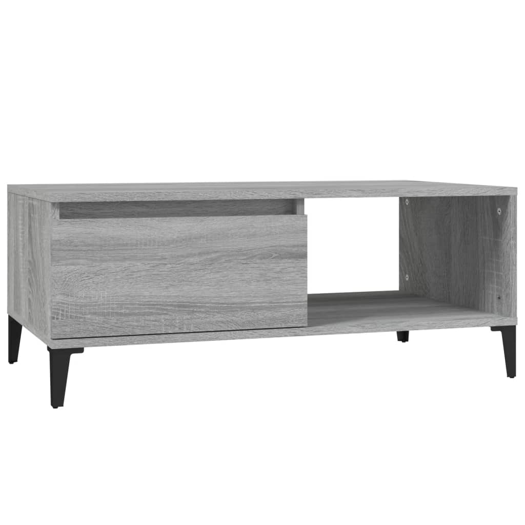 Salontafel 90x50x36,5 cm bewerkt hout grijs sonoma is nu te koop bij PeponiXL, paradijselijk wonen!