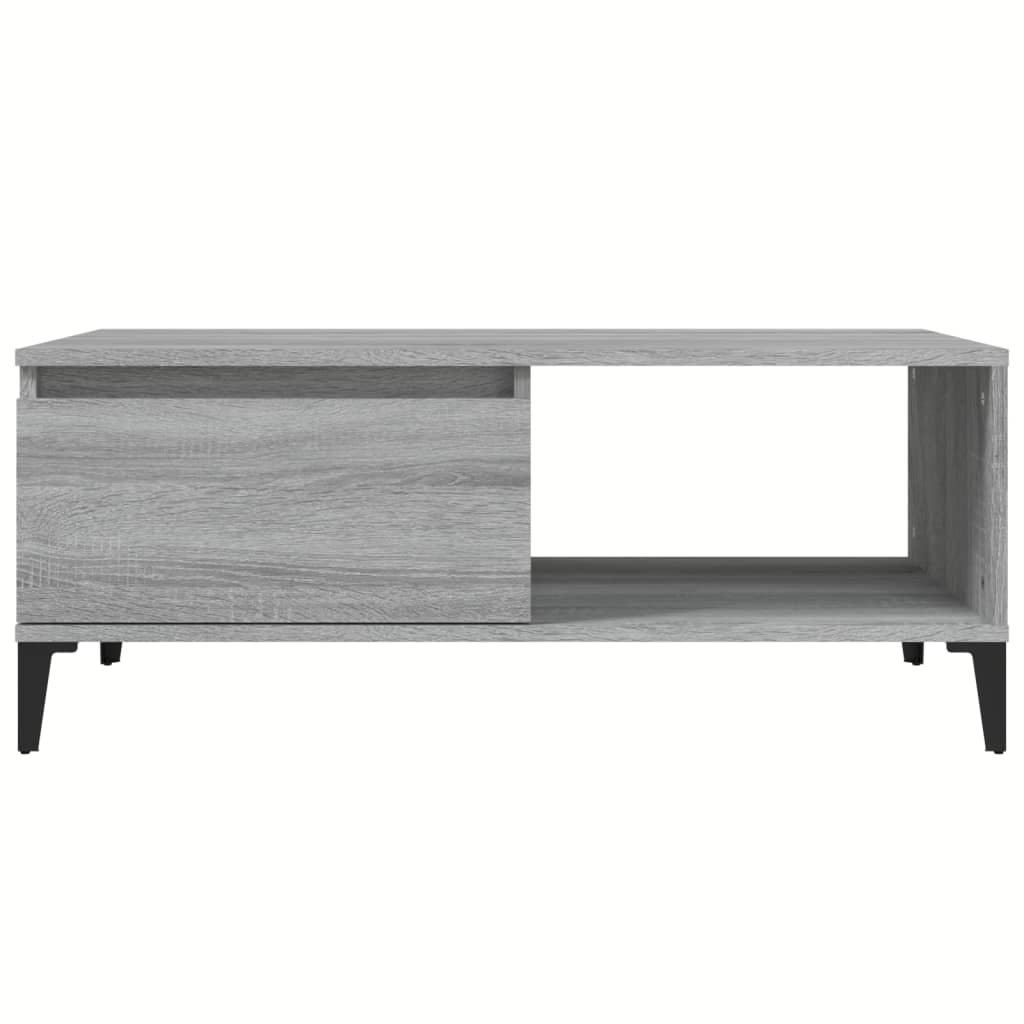 Salontafel 90x50x36,5 cm bewerkt hout grijs sonoma is nu te koop bij PeponiXL, paradijselijk wonen!
