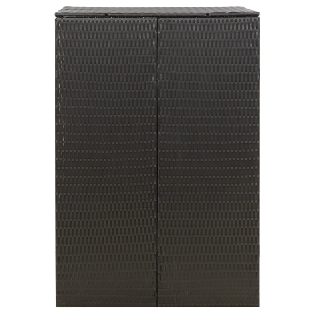 Containerberging enkel 70x80x117 cm poly rattan zwart is nu te koop bij PeponiXL, paradijselijk wonen!