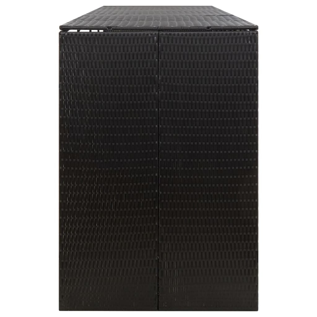 Containerberging viervoudig 274x80x117 cm poly rattan zwart is nu te koop bij PeponiXL, paradijselijk wonen!