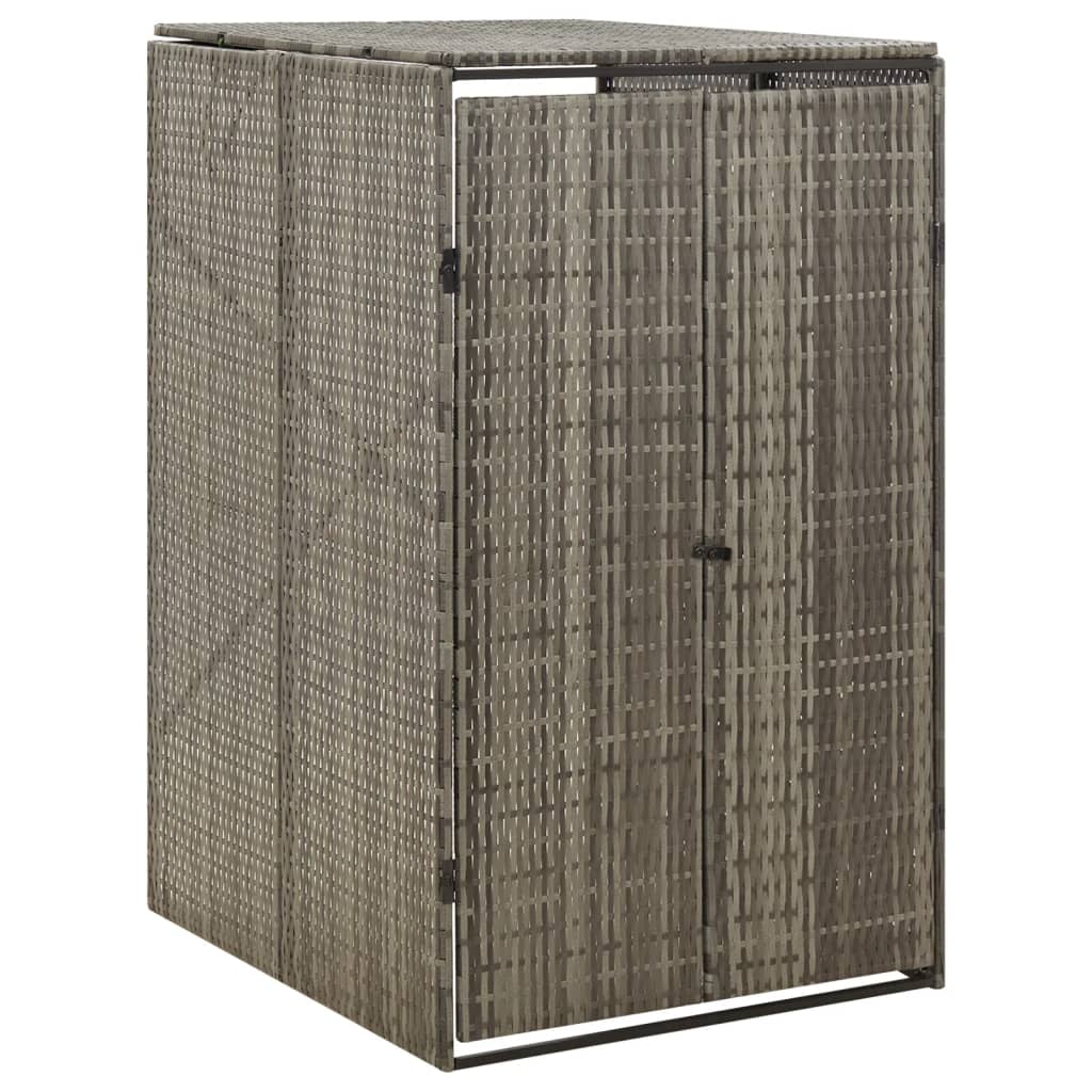Containerberging enkel 70x80x117 cm poly rattan grijs is nu te koop bij PeponiXL, paradijselijk wonen!