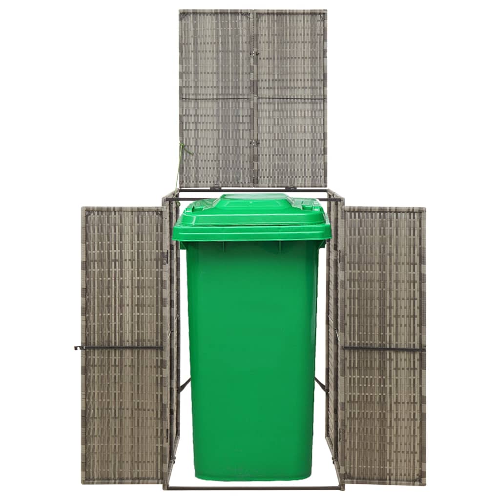 Containerberging enkel 70x80x117 cm poly rattan grijs is nu te koop bij PeponiXL, paradijselijk wonen!