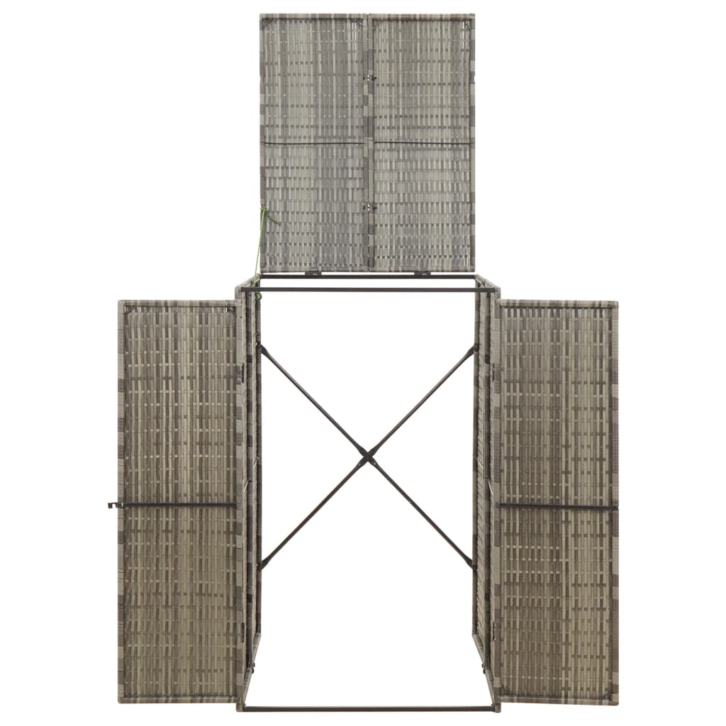 Containerberging enkel 70x80x117 cm poly rattan grijs is nu te koop bij PeponiXL, paradijselijk wonen!