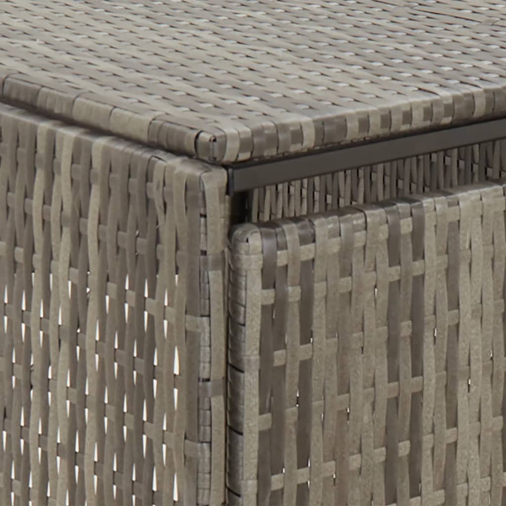 Containerberging dubbel 140x80x117 cm poly rattan grijs is nu te koop bij PeponiXL, paradijselijk wonen!