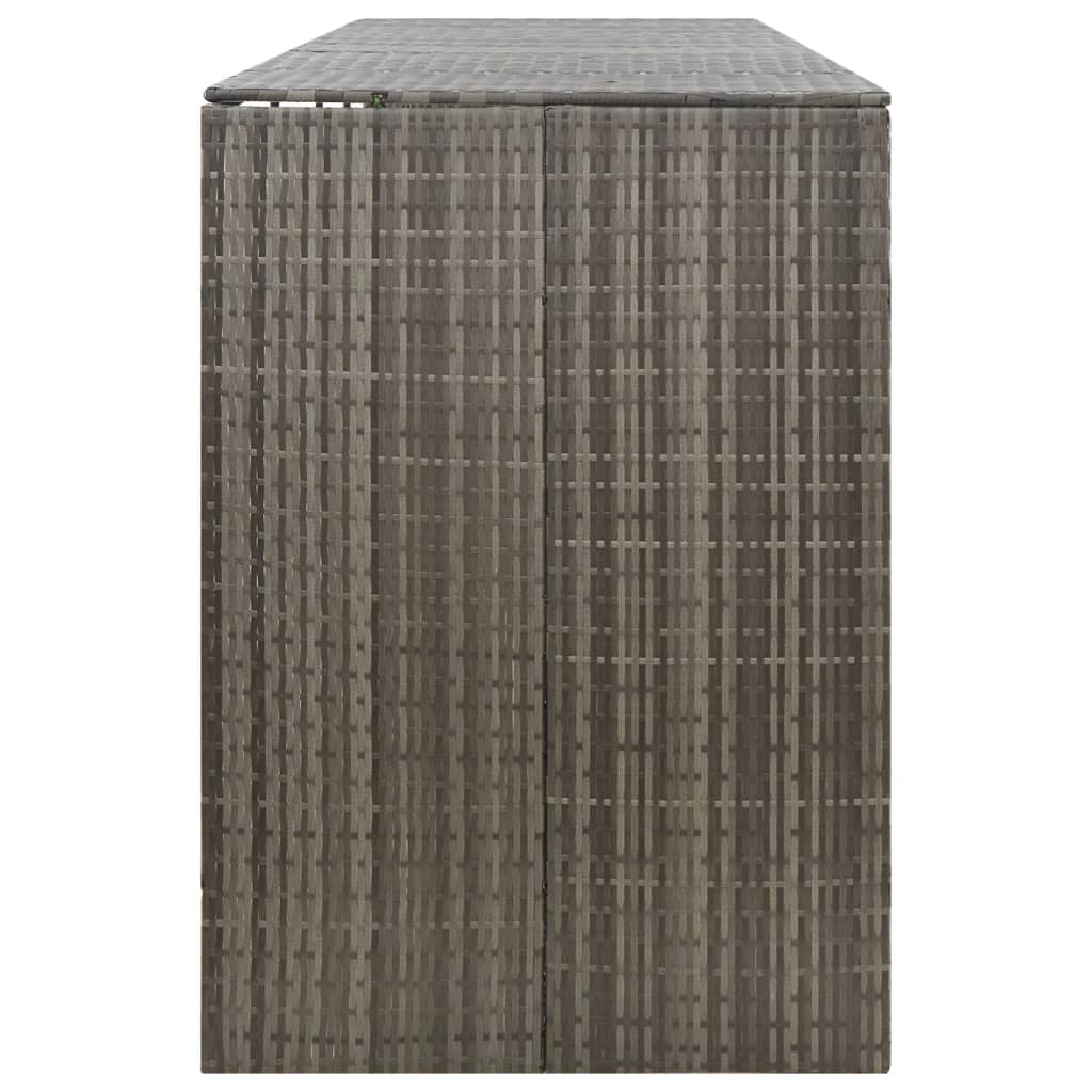 Containerberging viervoudig 274x80x117 cm poly rattan grijs is nu te koop bij PeponiXL, paradijselijk wonen!