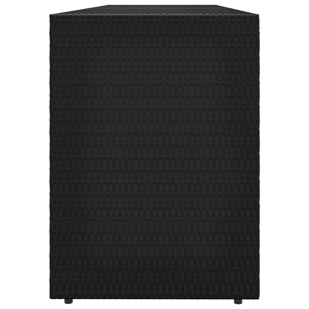 Tuinkast Zwart 198x55,5x80 cm Poly Rattan is nu te koop bij PeponiXL, paradijselijk wonen!