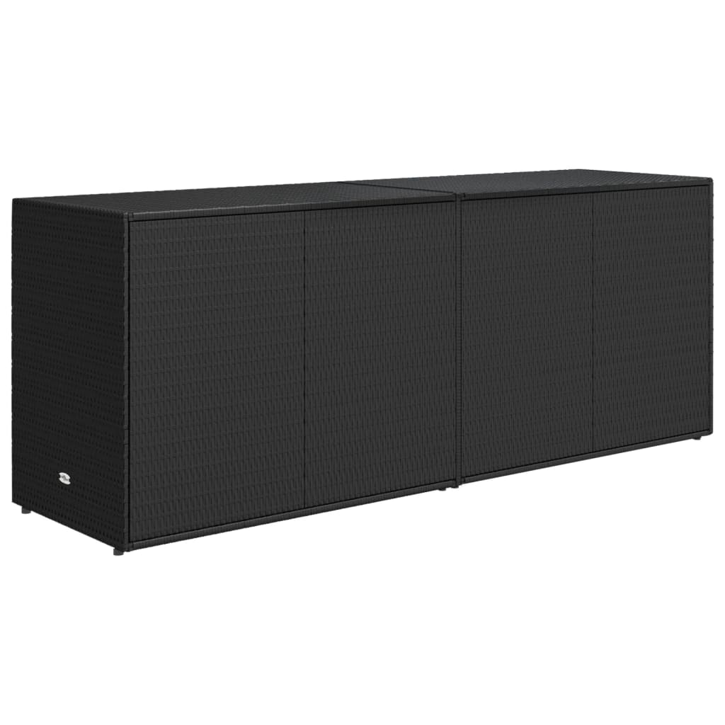 Tuinkast Zwart 198x55,5x80 cm Poly Rattan is nu te koop bij PeponiXL, paradijselijk wonen!