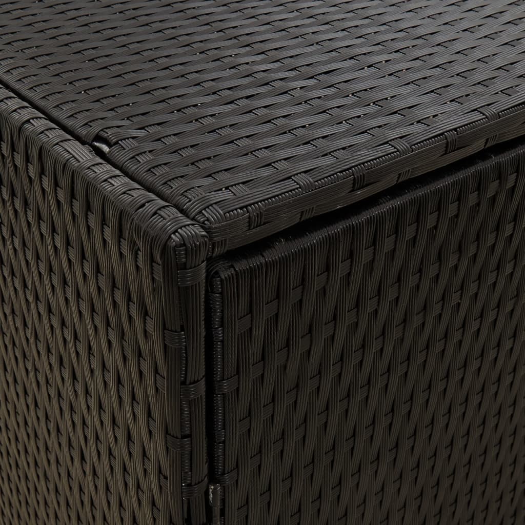 Tuinkast Zwart 198x55,5x80 cm Poly Rattan is nu te koop bij PeponiXL, paradijselijk wonen!