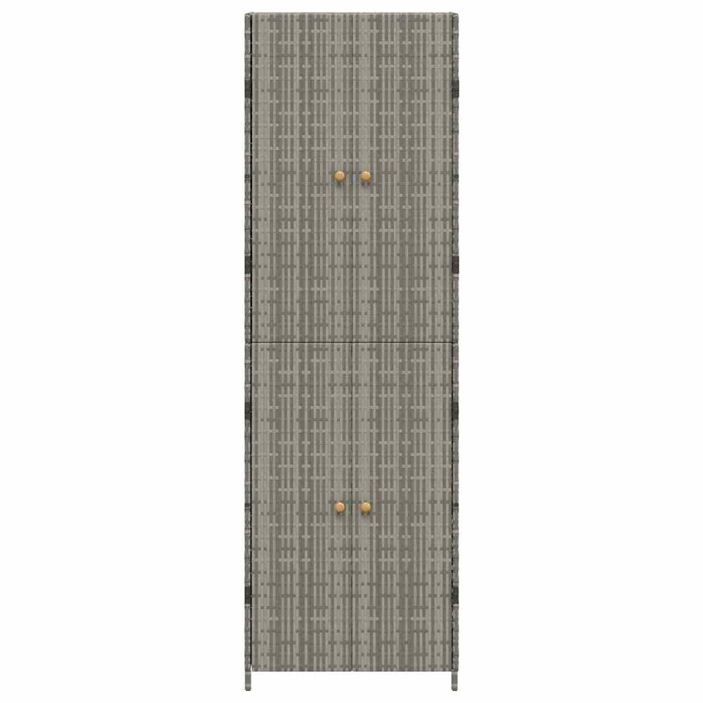 Tuinkast 59x40x180 cm poly rattan grijs is nu te koop bij PeponiXL, paradijselijk wonen!