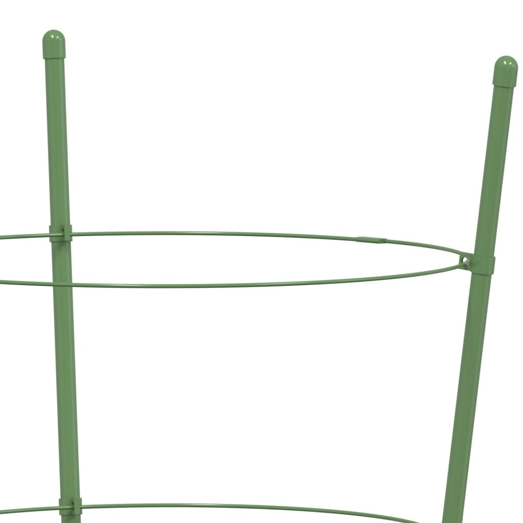 Plantensteunen 5 st met 4 ringen 90 cm staal groen is nu te koop bij PeponiXL, paradijselijk wonen!