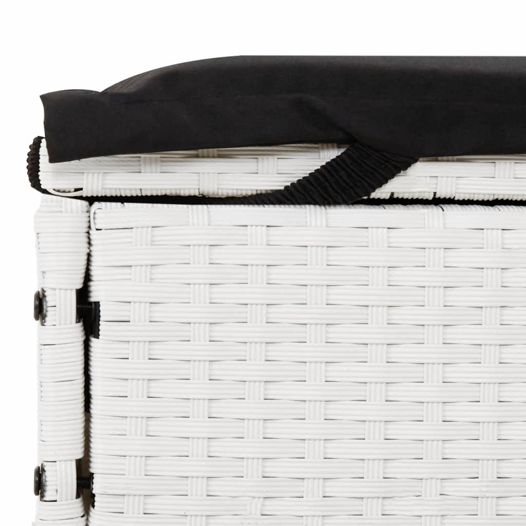 Ligbed met kussens 2-persoons poly rattan wit is nu te koop bij PeponiXL, paradijselijk wonen!