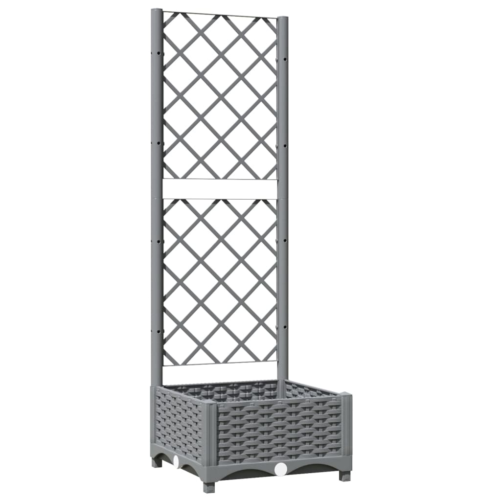 Plantenbak met latwerk 40x40x121,5 cm polypropeen is nu te koop bij PeponiXL, paradijselijk wonen!