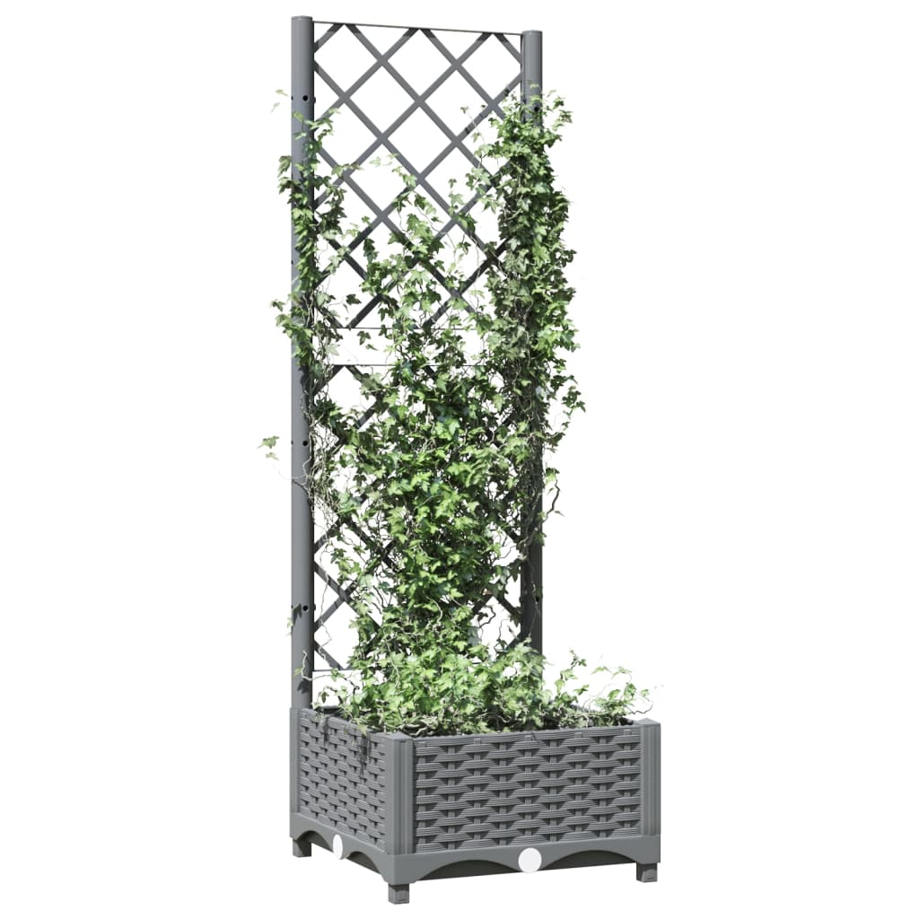 Plantenbak met latwerk 40x40x121,5 cm polypropeen is nu te koop bij PeponiXL, paradijselijk wonen!