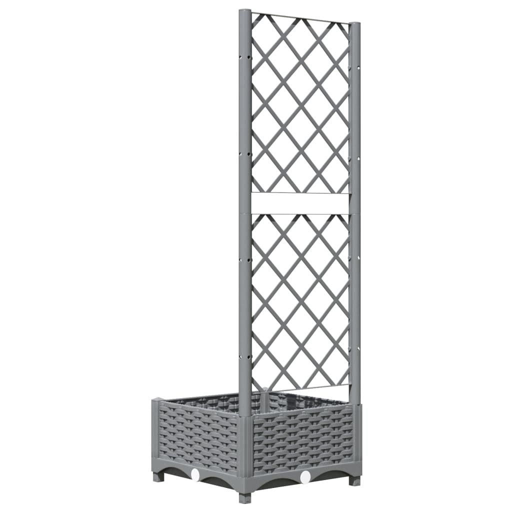 Plantenbak met latwerk 40x40x121,5 cm polypropeen is nu te koop bij PeponiXL, paradijselijk wonen!